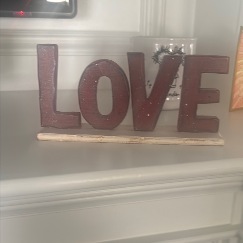 Wooden Love Sign Decor